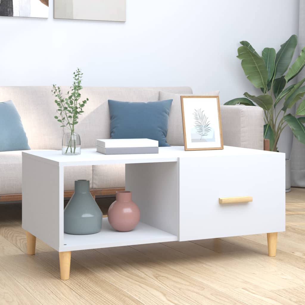 Salontafel 89,5X50X40 Cm Bewerkt Hout Kleurig