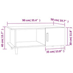 Salontafel 90X50X40 Cm Bewerkt Hout
