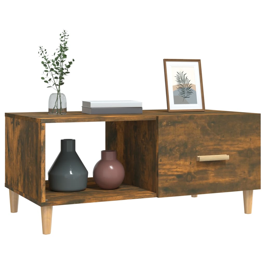 Salontafel 89,5X50X40 Cm Bewerkt Hout Kleurig