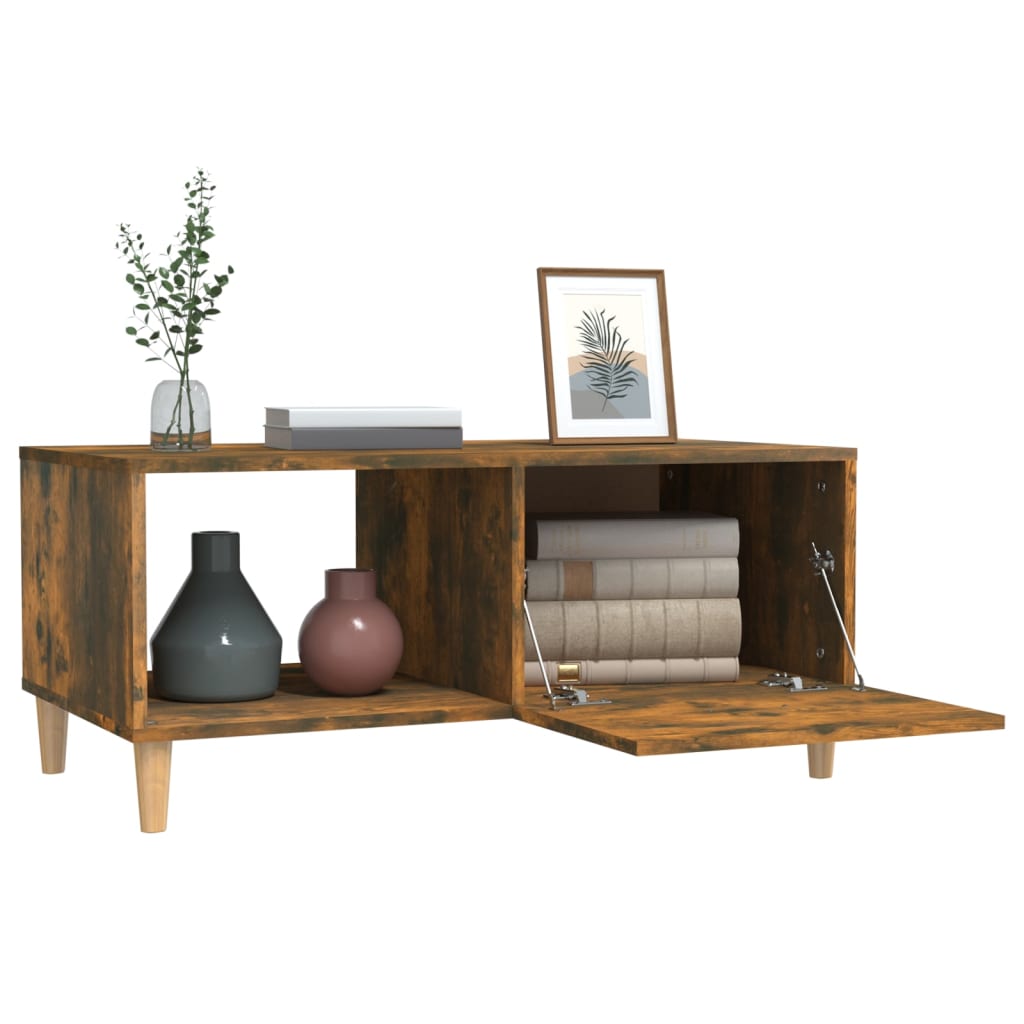 Salontafel 89,5X50X40 Cm Bewerkt Hout Kleurig