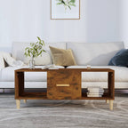 Salontafel 102X50X40 Cm Bewerkt Hout Kleurig