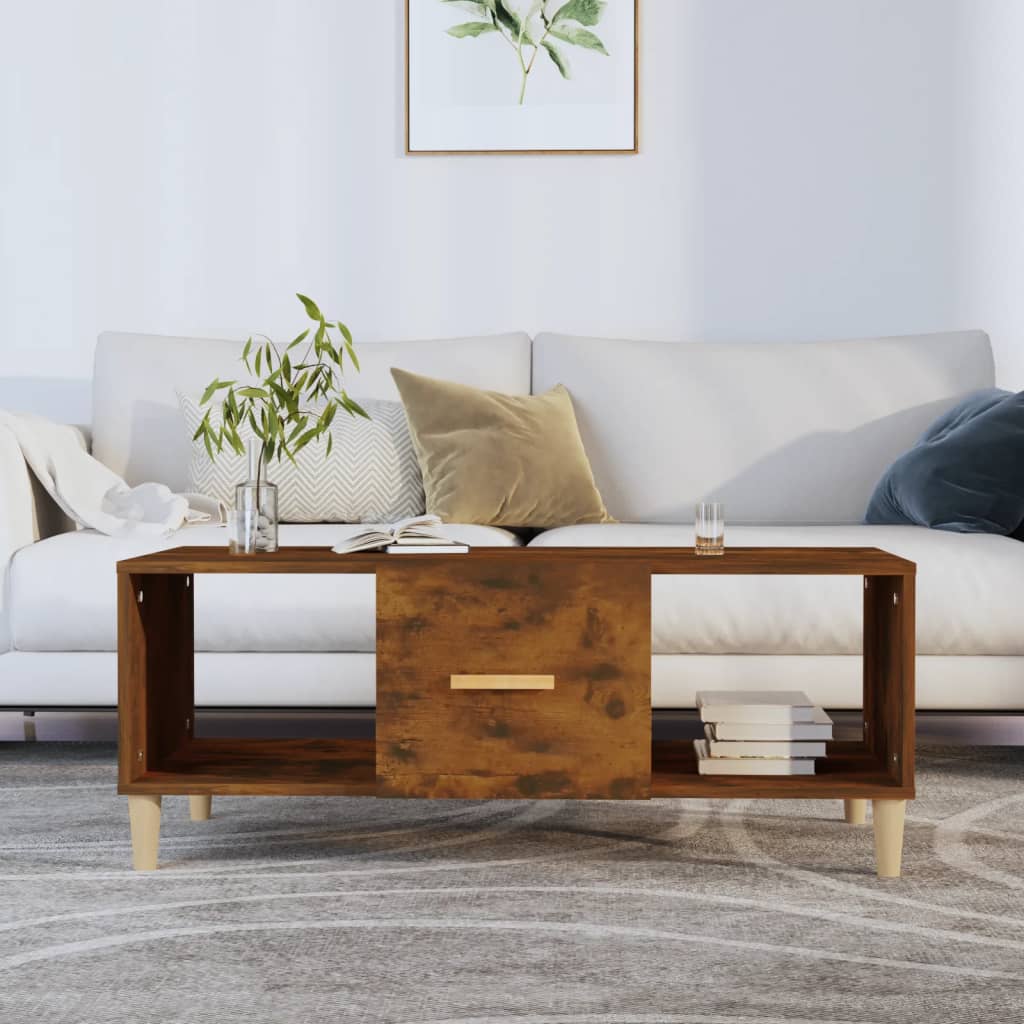 Salontafel 102X50X40 Cm Bewerkt Hout Kleurig