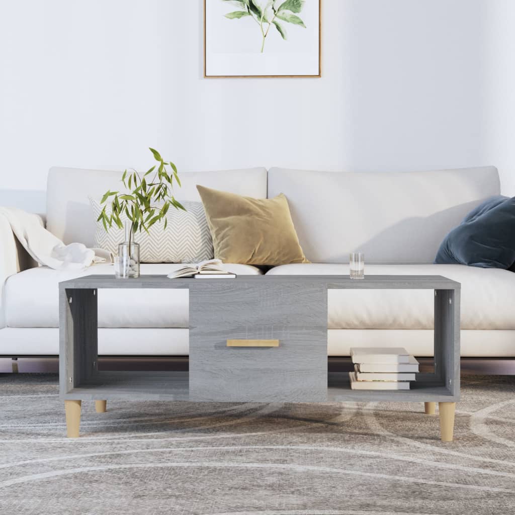 Salontafel 102X50X40 Cm Bewerkt Hout Kleurig