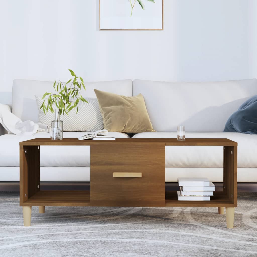 Salontafel 102X50X40 Cm Bewerkt Hout Kleurig