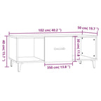 Salontafel 102X50X40 Cm Bewerkt Hout