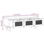Salontafel 80X40X30 Cm Bewerkt Hout En Grenenhout