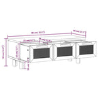 Salontafel 80X40X30 Cm Bewerkt Hout En Grenenhout