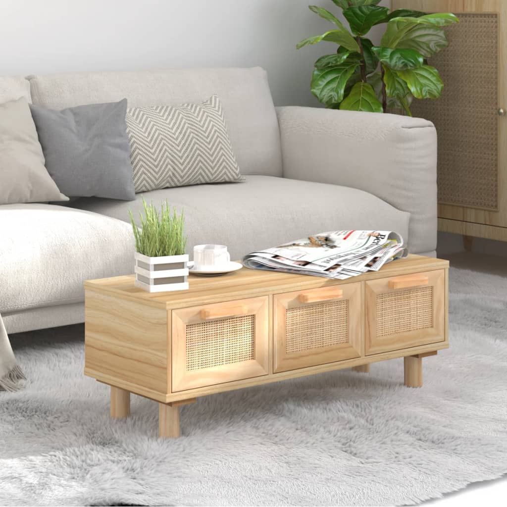 Salontafel 80X40X30 Cm Bewerkt Hout En Grenenhout