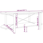 Salontafel 110X48X40 Cm Bewerkt Hout