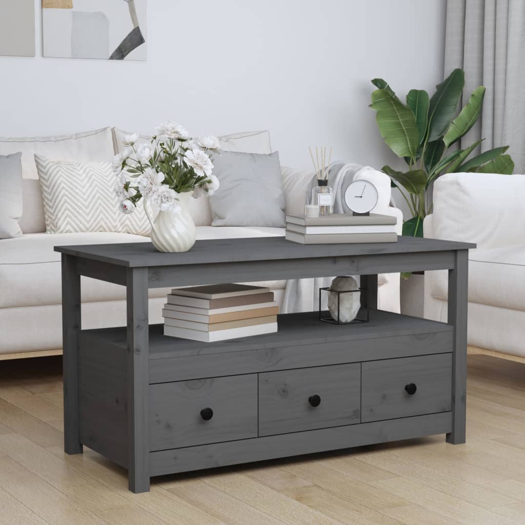 Salontafel 102X49X55 Cm Massief Grenenhout