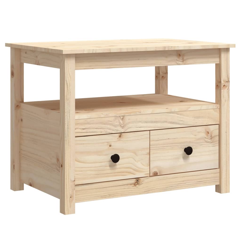 Salontafel 71X49X55 Cm Massief Grenenhout
