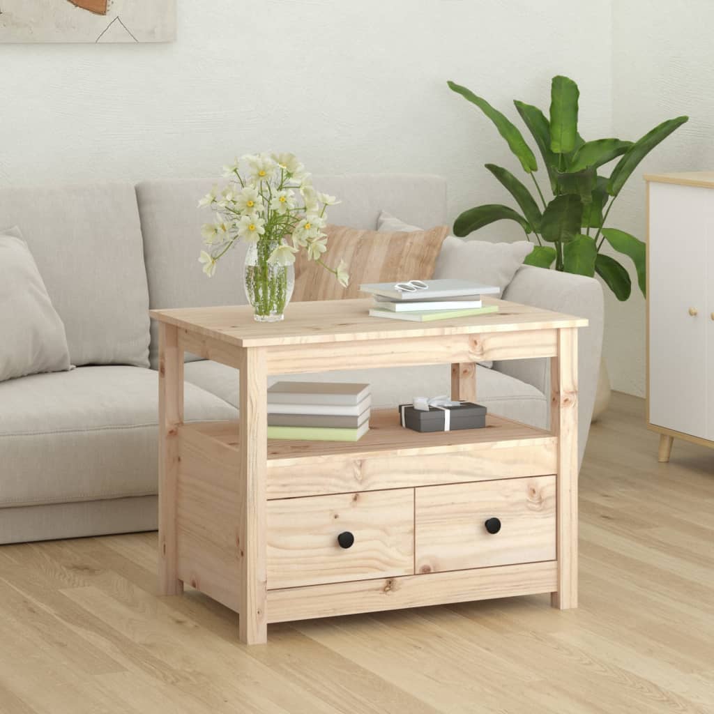 Salontafel 71X49X55 Cm Massief Grenenhout