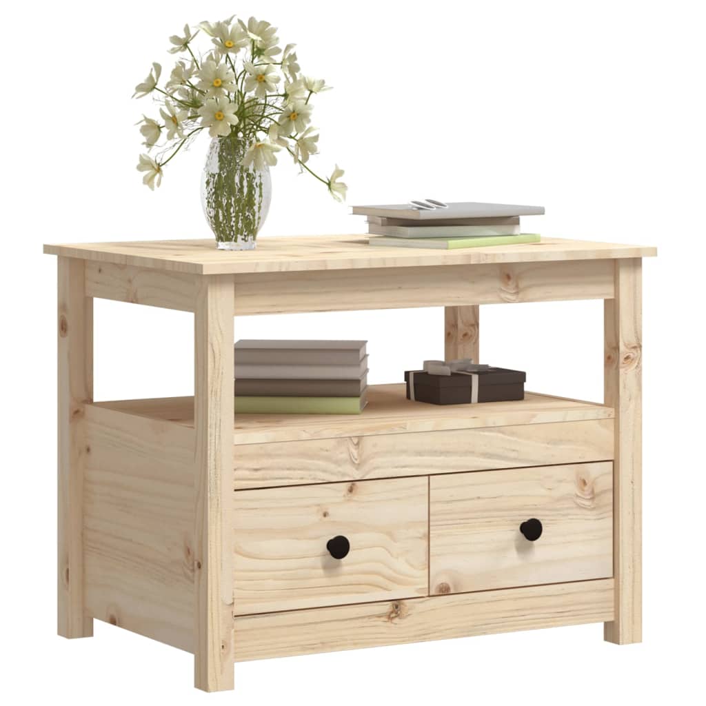 Salontafel 71X49X55 Cm Massief Grenenhout