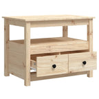 Salontafel 71X49X55 Cm Massief Grenenhout