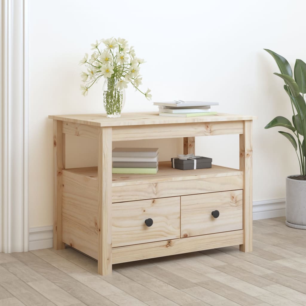 Salontafel 71X49X55 Cm Massief Grenenhout
