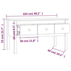 Salontafel 102X49X55 Cm Massief Grenenhout