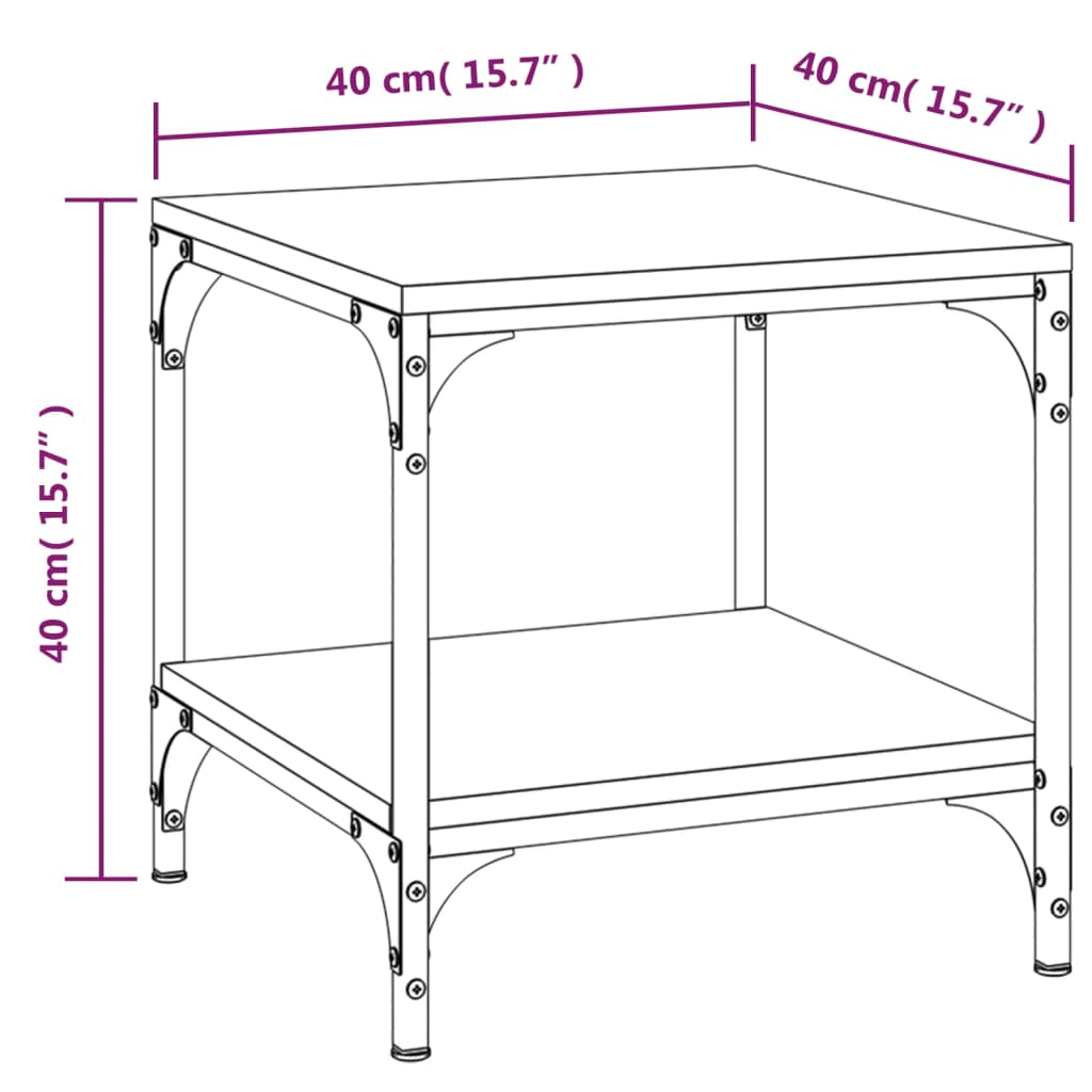 Bijzettafel Bewerkt Hout