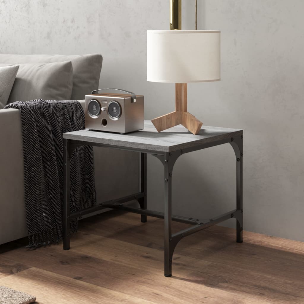 Salontafel Bewerkt Hout Grijs