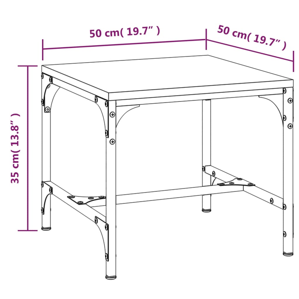 Salontafel Bewerkt Hout Grijs