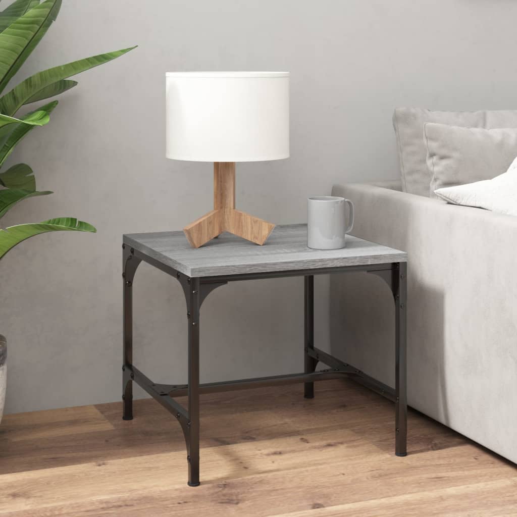 Salontafel Bewerkt Hout Grijs