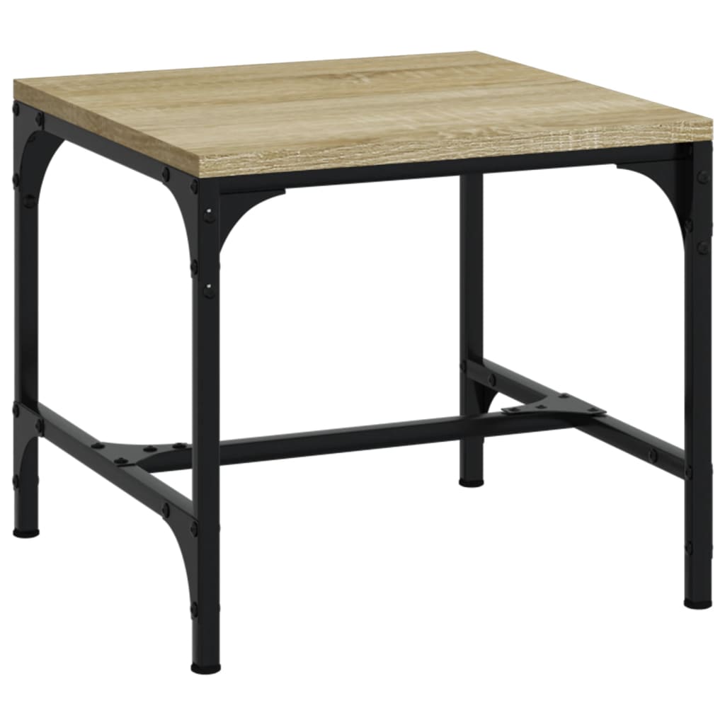 Bijzettafel Bewerkt Hout Kleurig