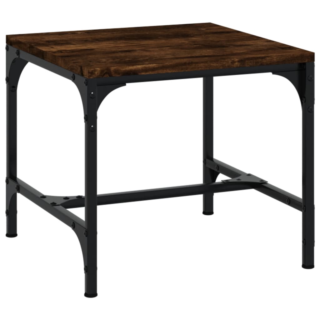 Bijzettafel Bewerkt Hout Kleurig