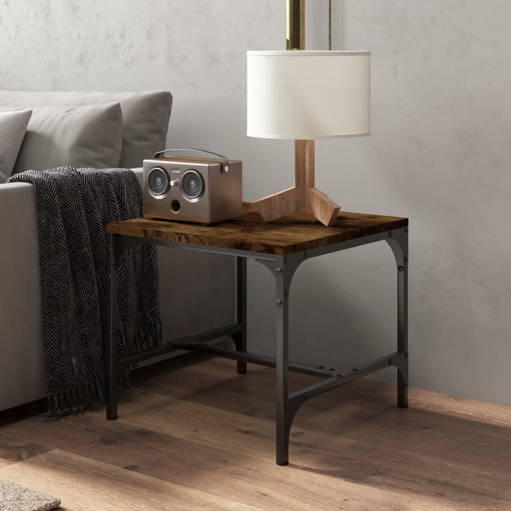 Bijzettafel Bewerkt Hout Kleurig