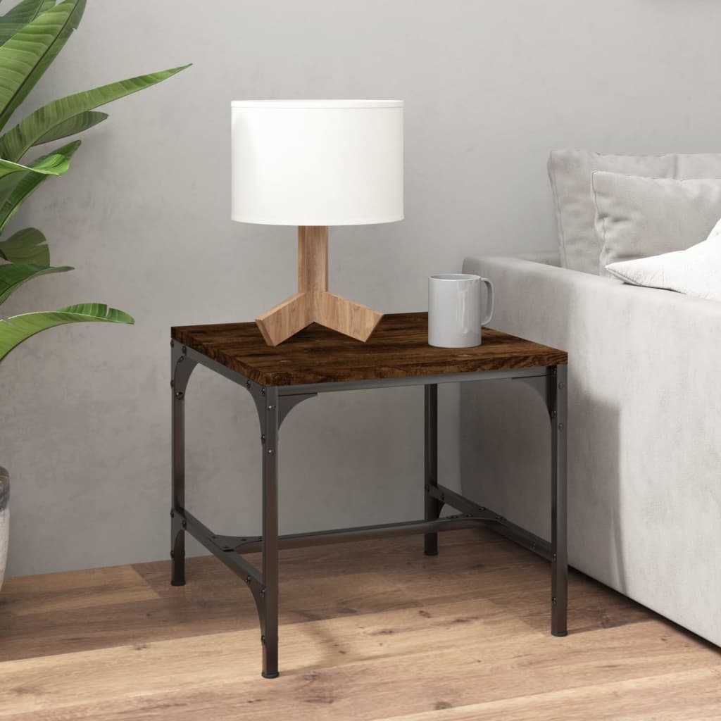 Bijzettafel Bewerkt Hout Kleurig