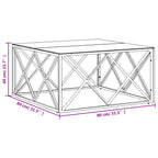 Salontafel 80X80X40 Cm Roestvrij Staal En