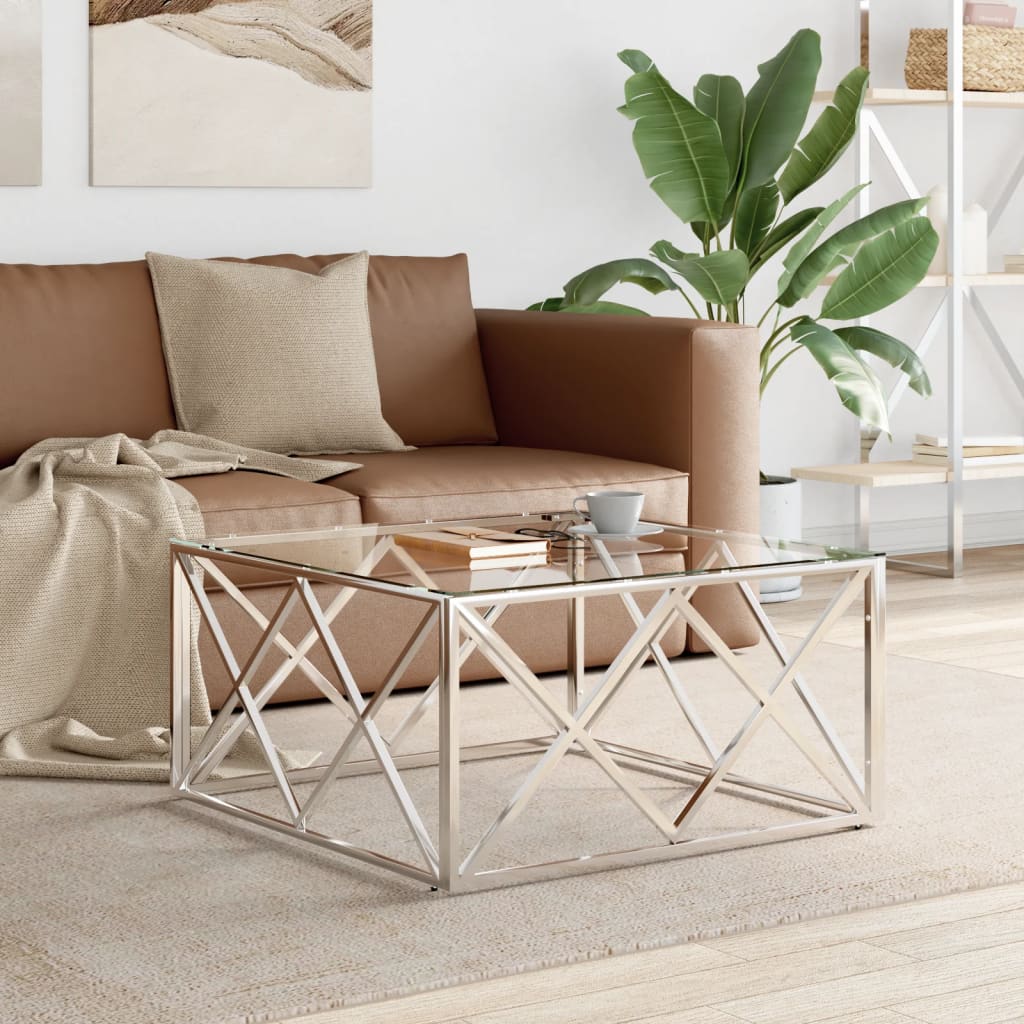 Salontafel 80X80X40 Cm Roestvrij Staal En