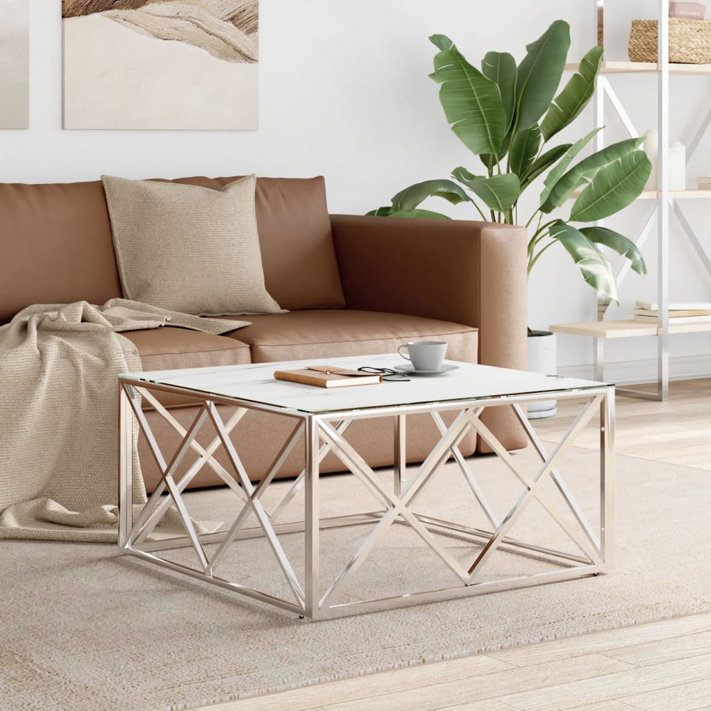 Salontafel 80X80X40 Cm Roestvrij Staal En