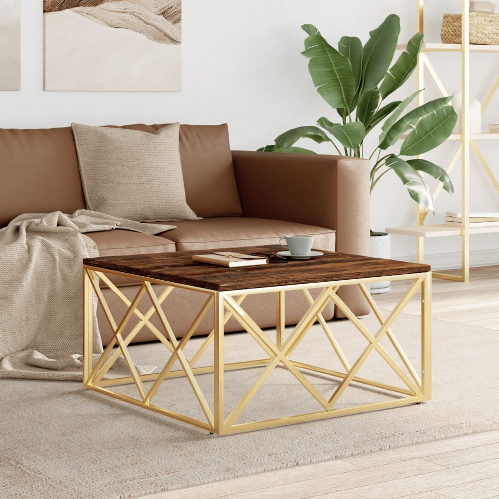 Salontafel 80X80X40 Cm Roestvrij Staal En