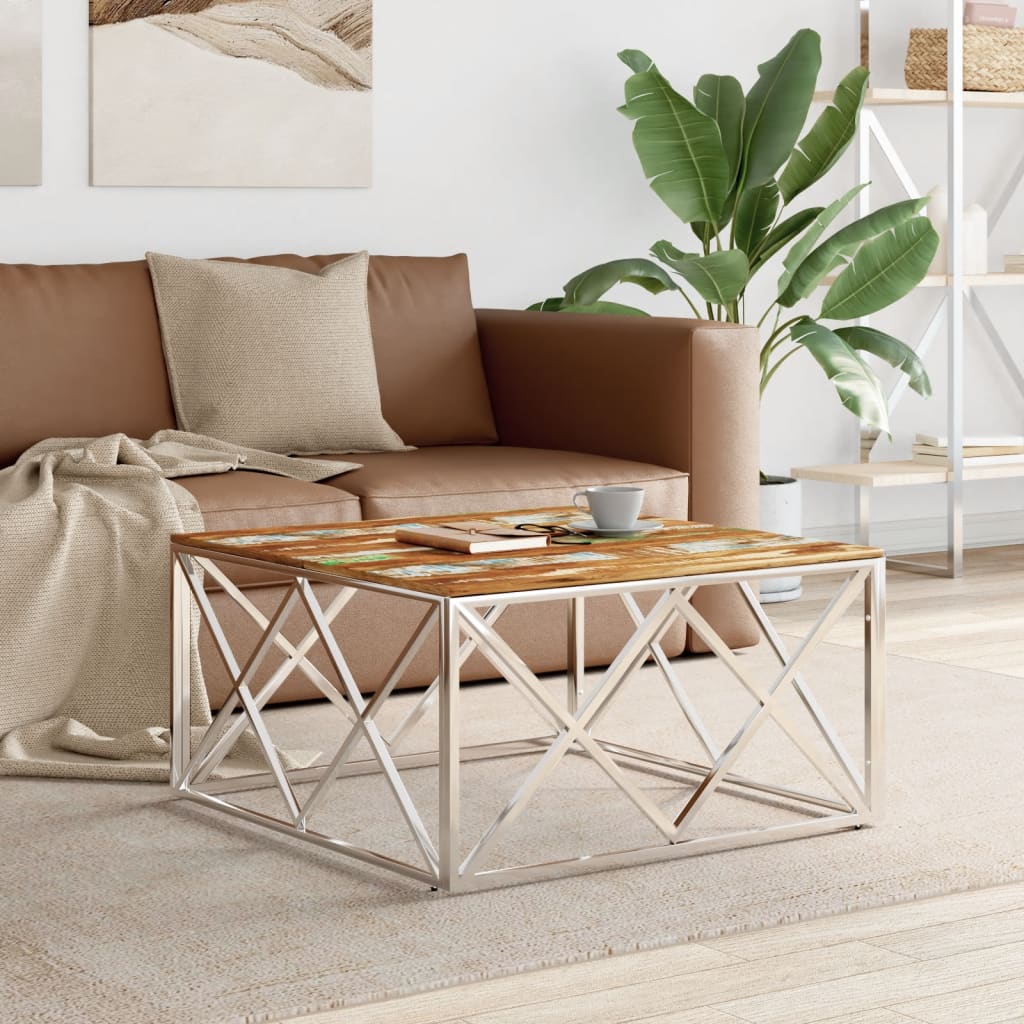 Salontafel 80X80X40 Cm Roestvrij Staal En