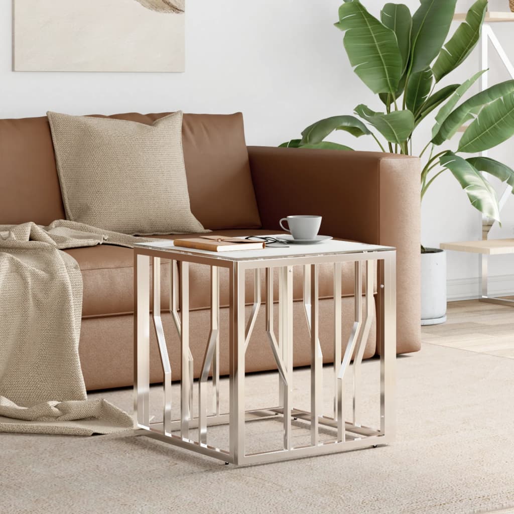 Salontafel Roestvrij Staal En Massief Gerecycled Kleur