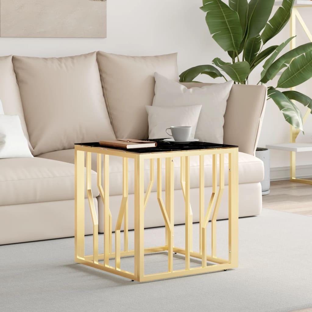 Salontafel Roestvrij Staal En Massief Gerecycled Kleur