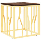 Salontafel Roestvrij Staal En Massief Gerecycled Kleur