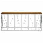 Salontafel Roestvrij Staal En Massief Acacia