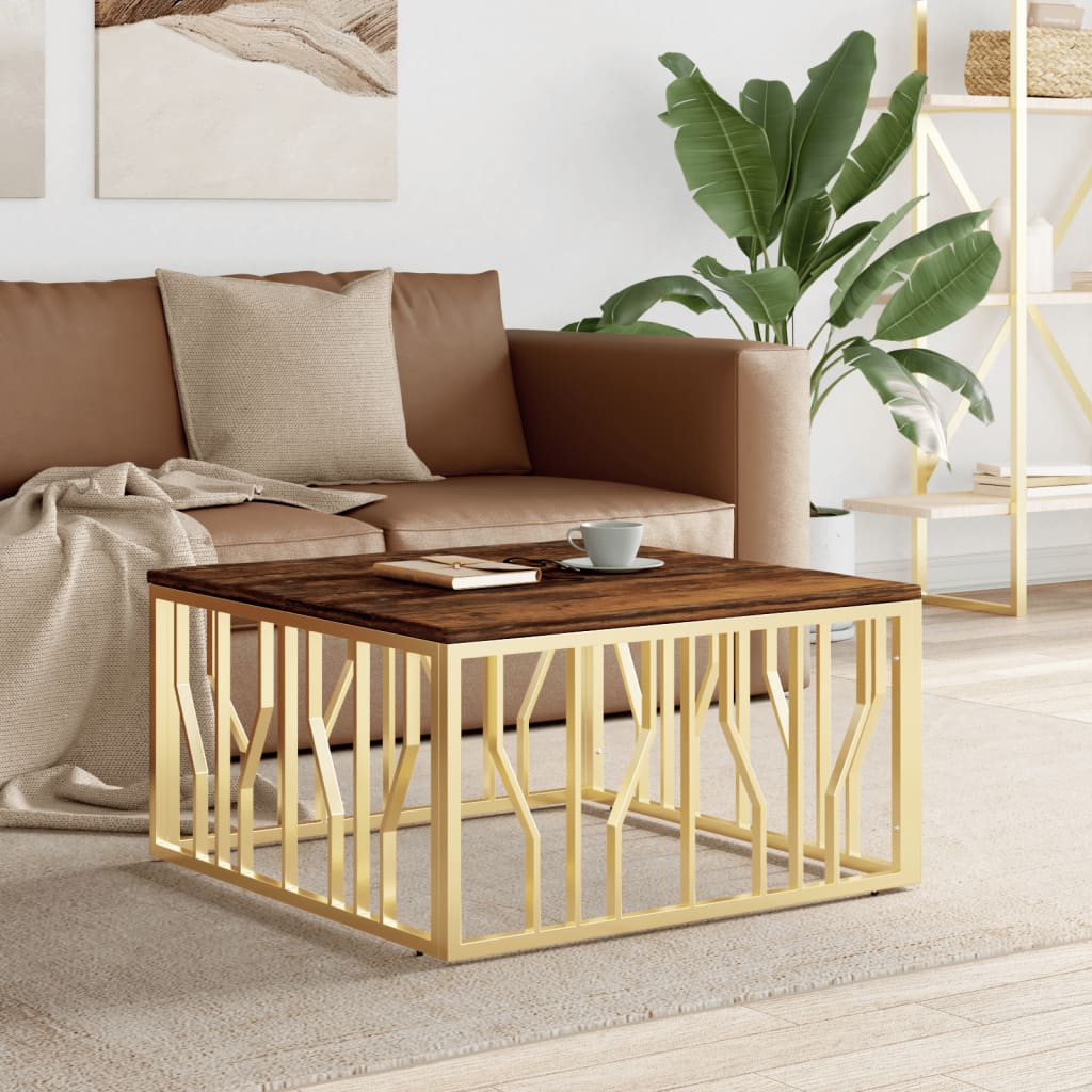 Salontafel 80X80X40 Cm Roestvrij Staal En
