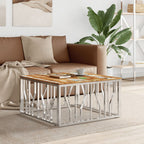 Salontafel 80X80X40 Cm Roestvrij Staal En