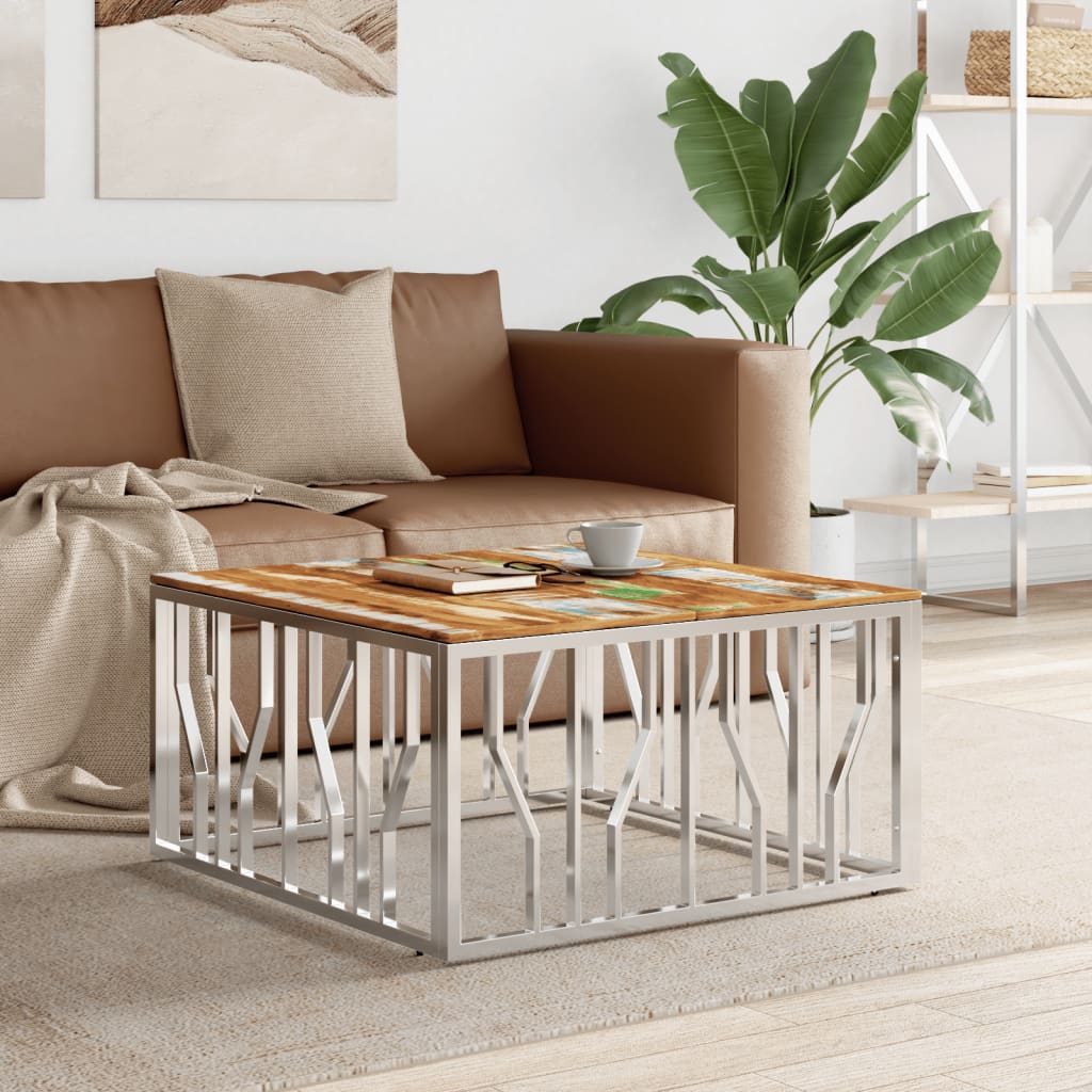 Salontafel 80X80X40 Cm Roestvrij Staal En