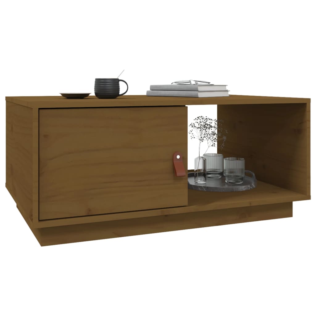 Salontafel 80X50X35,5 Cm Massief Grenenhout