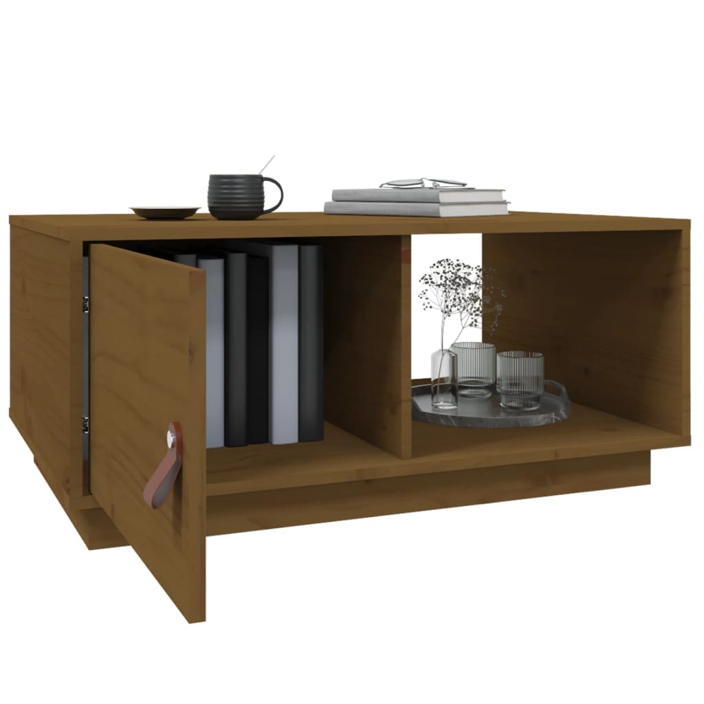 Salontafel 80X50X35,5 Cm Massief Grenenhout