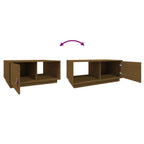 Salontafel 80X50X35,5 Cm Massief Grenenhout