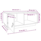 Salontafel 80X50X35,5 Cm Massief Grenenhout