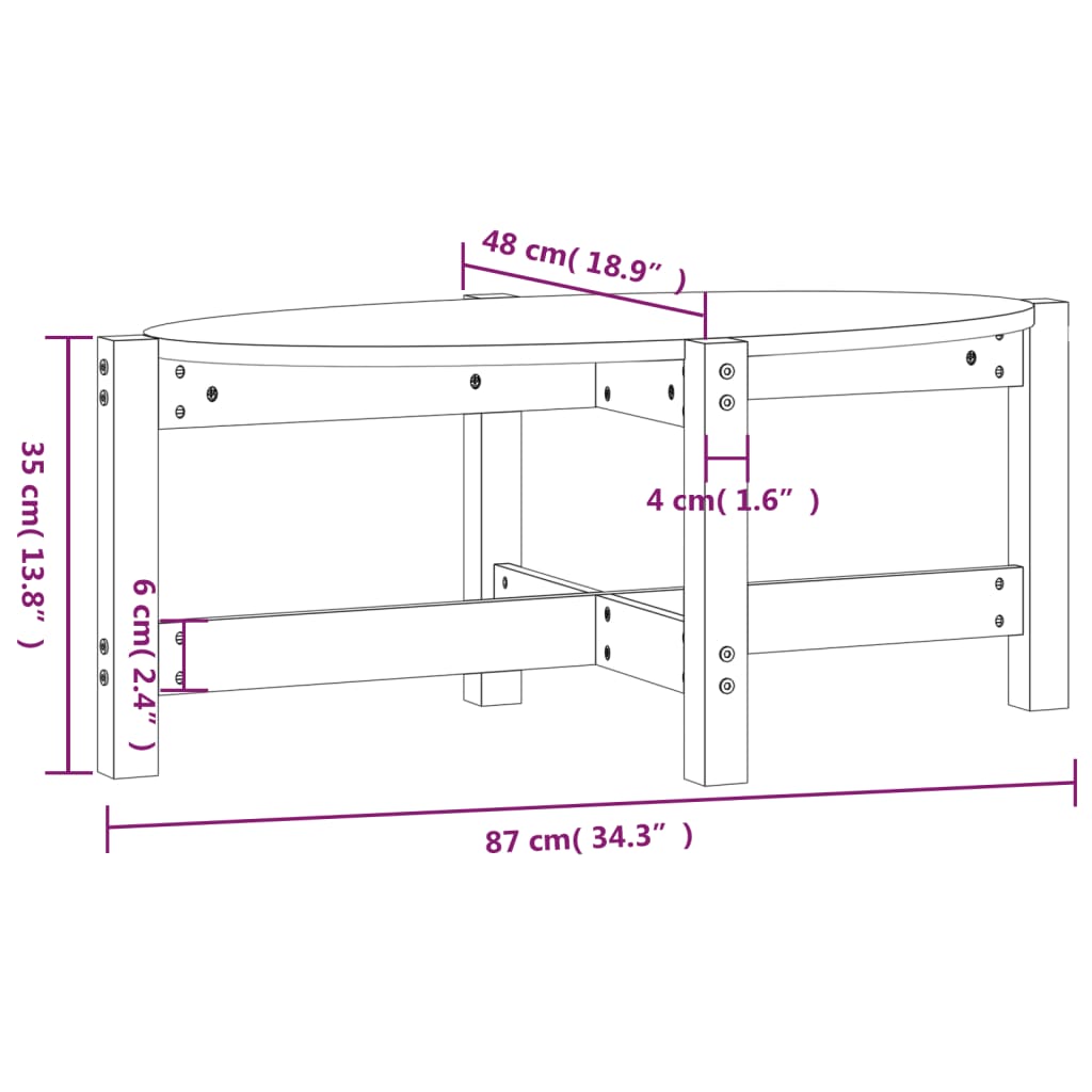 Salontafel Massief Grenenhout