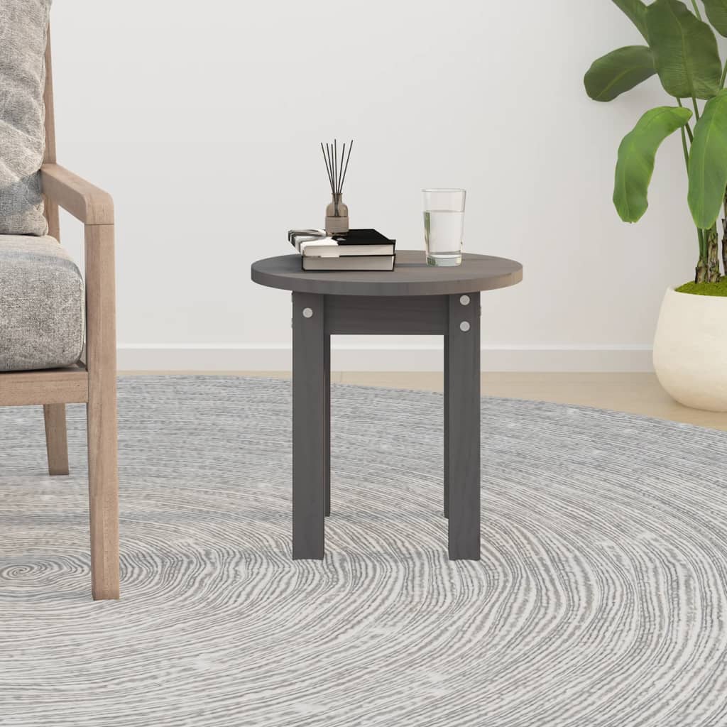 Salontafel Ø 35X35 Cm Massief Grenenhout
