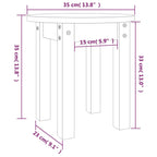 Salontafel Ø 35X35 Cm Massief Grenenhout