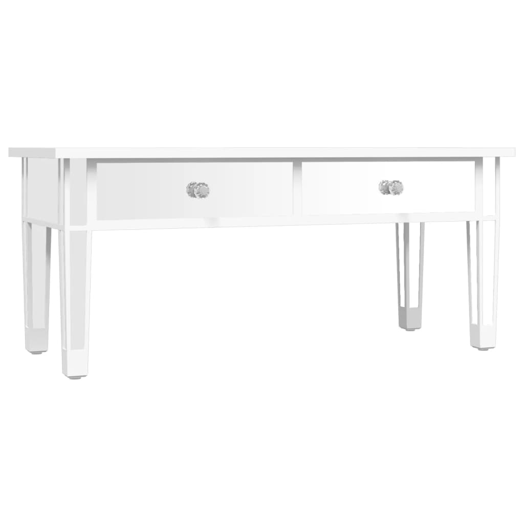 Salontafel Gespiegeld 106X45X45 Cm Bewerkt Hout En Glas