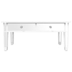 Salontafel Gespiegeld 106X45X45 Cm Bewerkt Hout En Glas