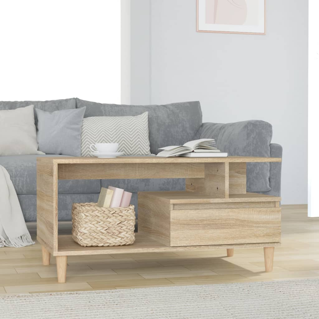 Salontafel 90X49X45 Cm Bewerkt Hout